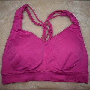 Fuschia pink sports bra